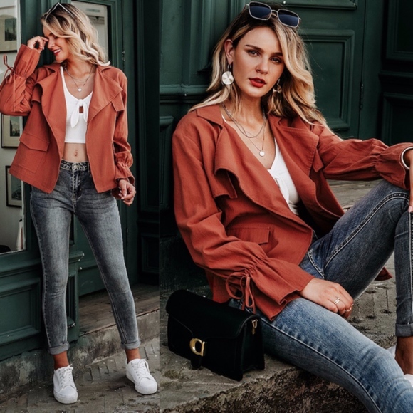 Jackets & Blazers - SHANNON Rust Chic Jacket   